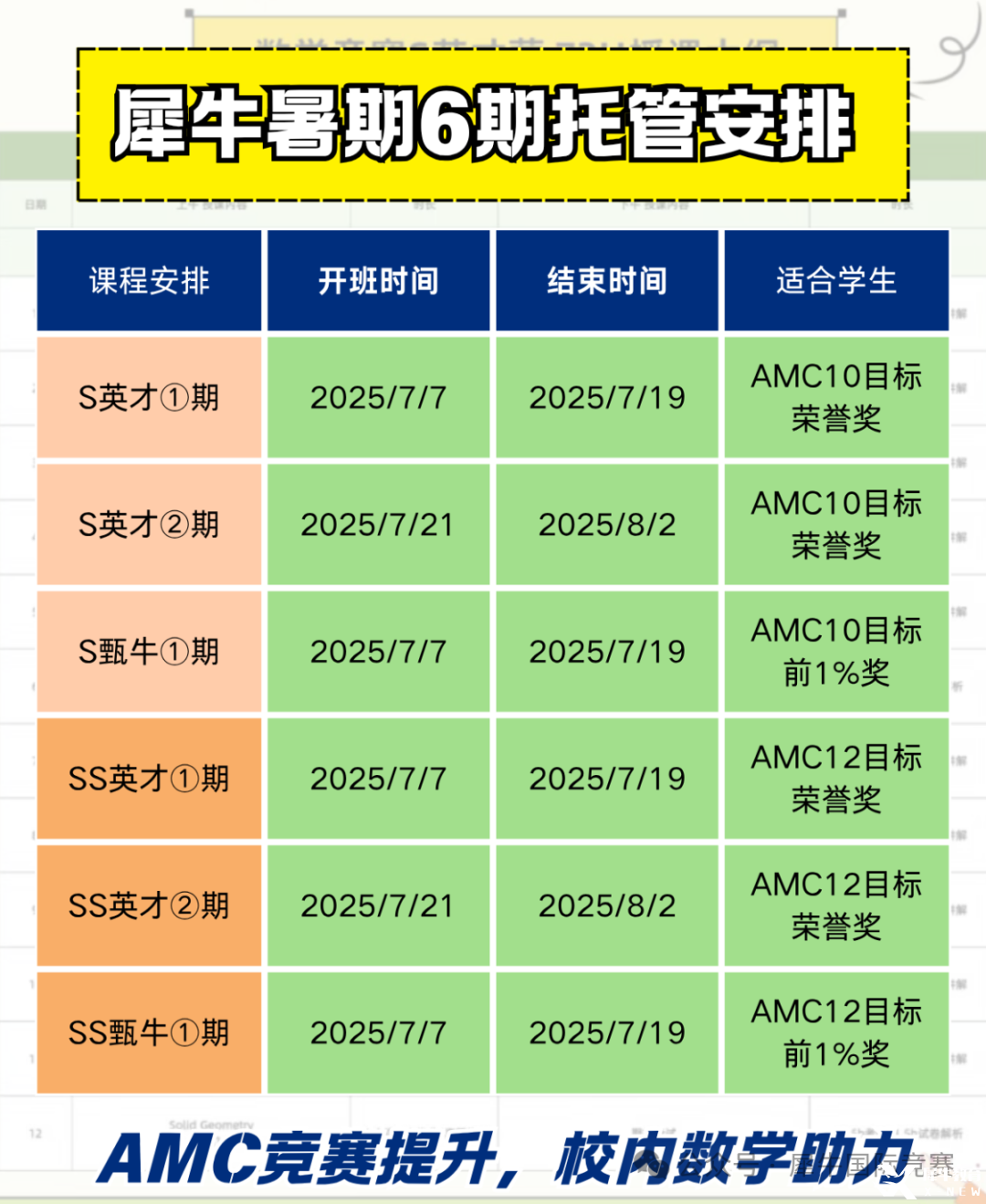 AMC10/12數(shù)學競賽可以線下集訓嗎?上海某國際學校內(nèi)部，犀牛全脫產(chǎn)學習！